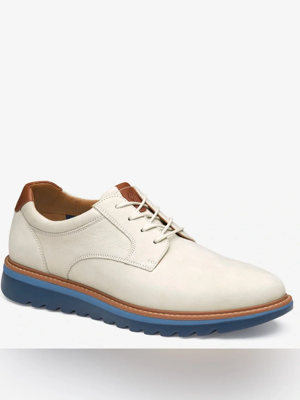 Johnston & Murphy Braydon Plain Toe Off White Nubuck TRUFOAM Shoes 11M